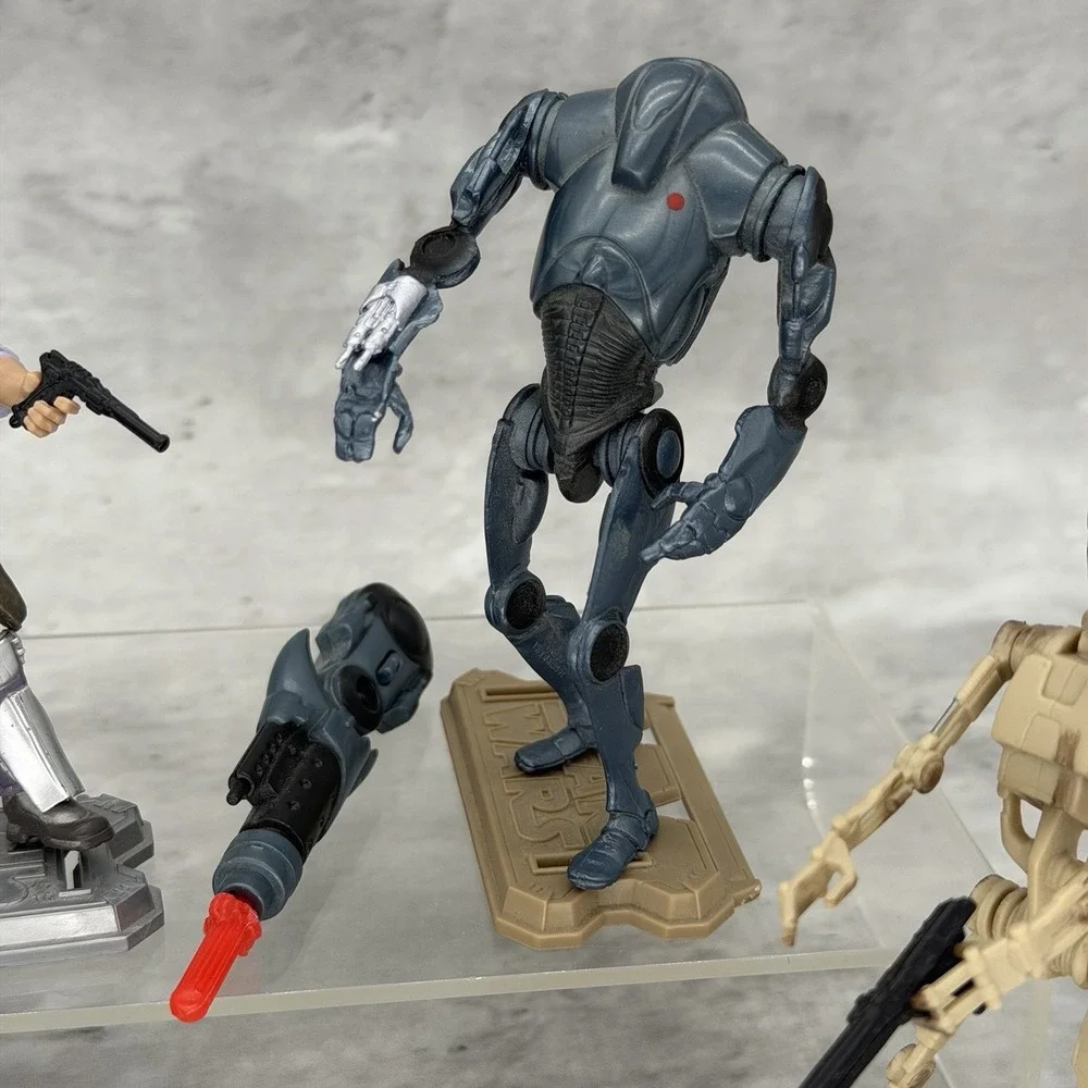 Star Wars Attack Of The Clones Action figure Lot Jango Fett Super Battle Droid